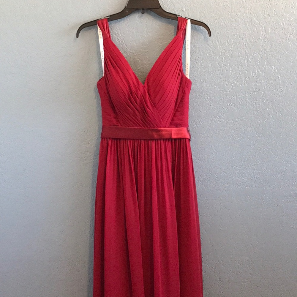 Azazie Leanna Burgundy Dress - Picture 4 of 10